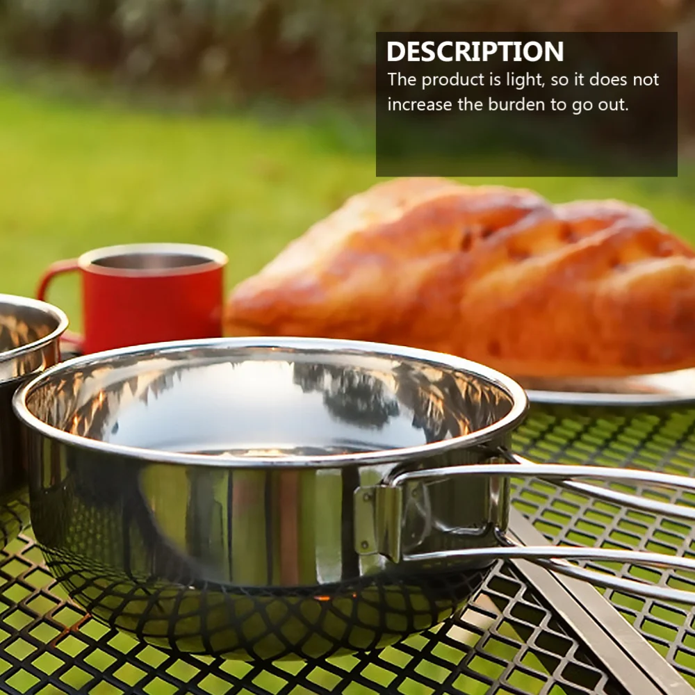 4 шт. портативная миска для еды мини из нержавеющей стали барбекю кемпинга