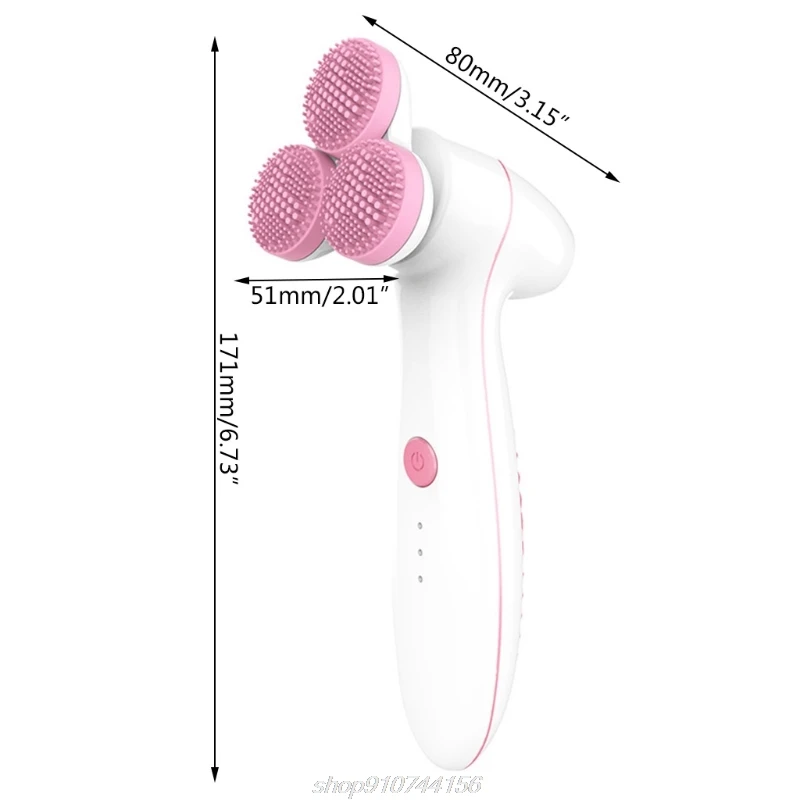 

Electric Waterproof 3-head Facial Cleansing Device Firming Essence Cleaner Vibration Massage Handhold Beauty M15 21 Dropship