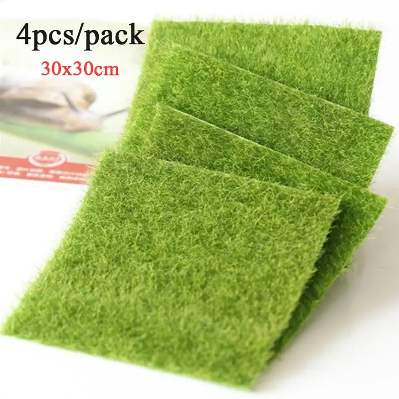 4 шт. реалистичный мох орнамент искусственная трава лужайка декоративный