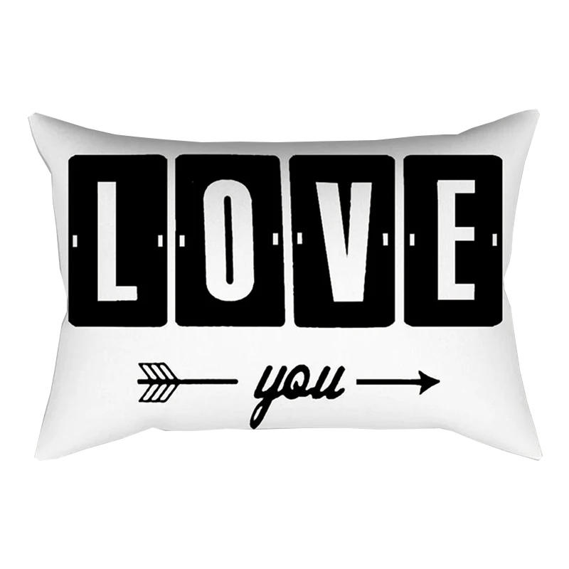 

Peach Skin Velvet Pillowslip Black White Geometric Cushion Cover Fashion Home Decor Map Pillow Cover 30x50cm Smooth Pillowcase