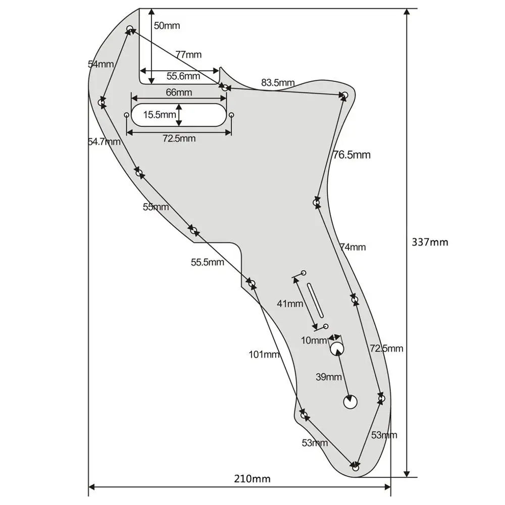 FLEOR коричневая черепаха TL Thinline 69 гитарная Накладка для защиты деки с винтами|guitar