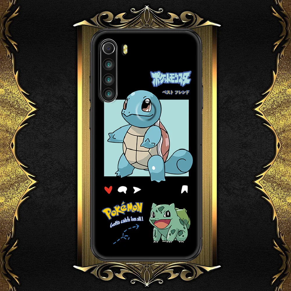 

Cute Cartoon Pikachu Phone case For Xiaomi Redmi Note 7 7A 8 8T 9 9A 9S 10 K30 Pro Ultra black painting cover silicone