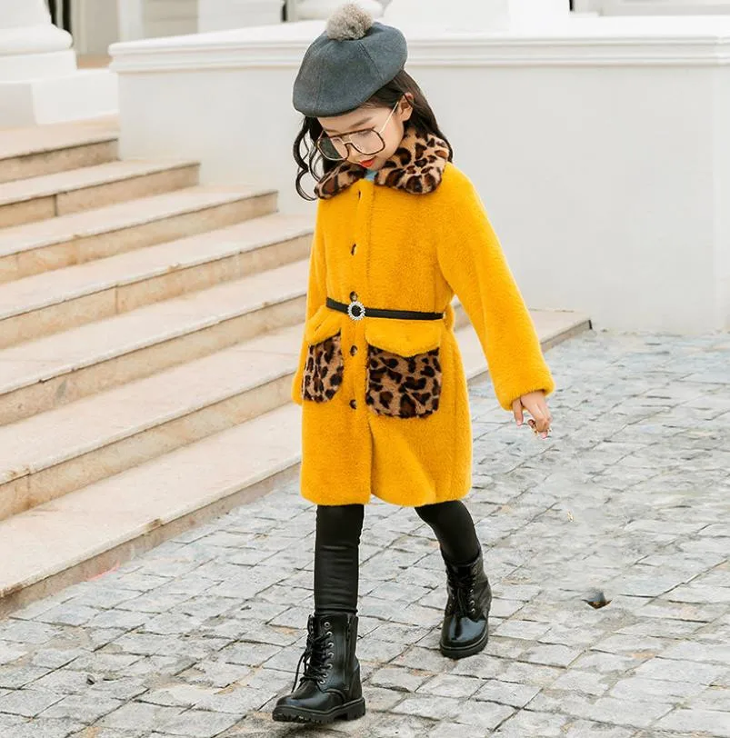 Новинка 2019 года сезон осень зима модное желтое шерстяное пальто в стиле пэчворк с