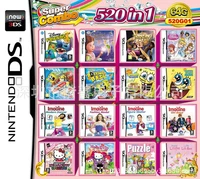 520 in 1 compilation video game cartridge card for nintendo ds 3ds 2ds super combo multi cart adult kids toys christmas gifts