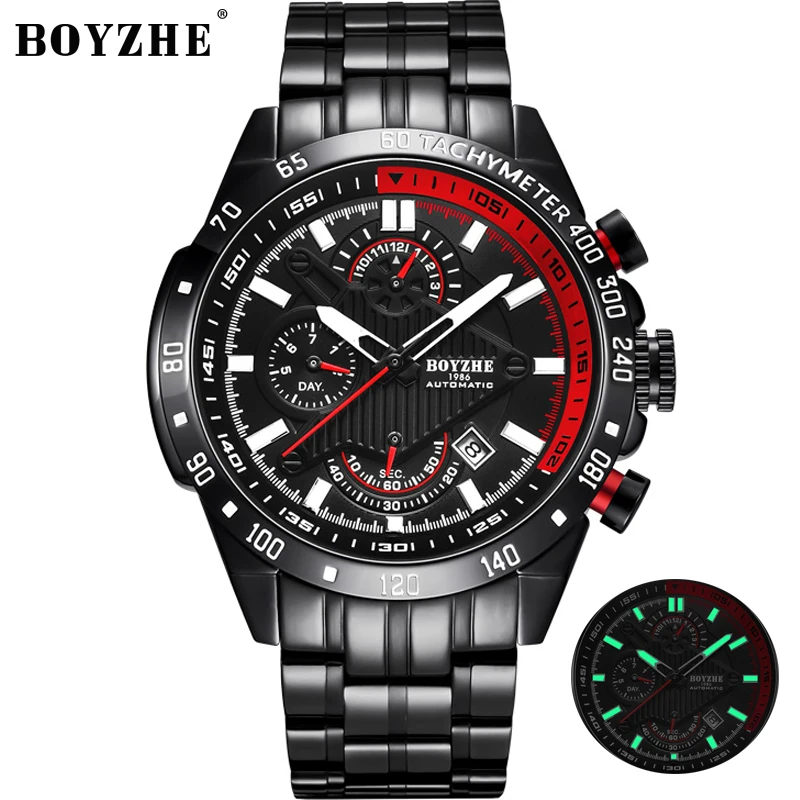 Часы наручные BOYZHE Мужские механические спортивные автоматические с датой