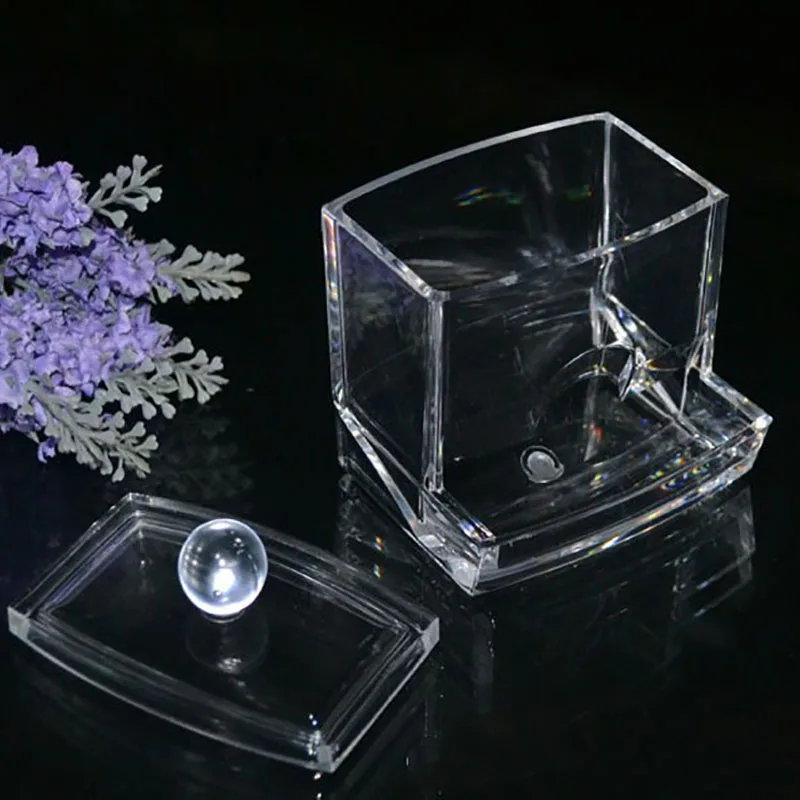 Cotton Swab Storage Box Make Up organizer Transparent Storage Case Portable Container Makeup Organizer Acrylic Container