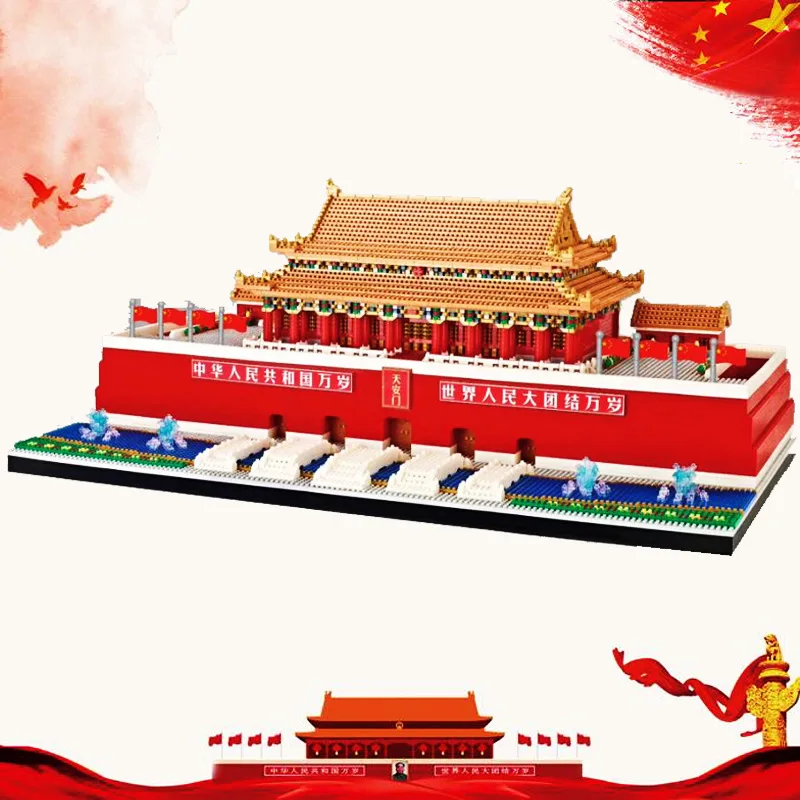 Конструктор Beijing Tianɺnmen Rostrum модель дворца императора в китайской архитектуре