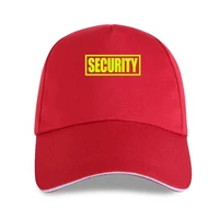 security baseball cap black neon yellow text uniform