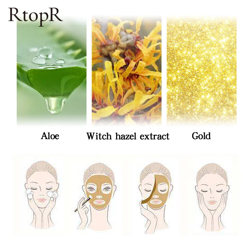 

2Pcs Gold Aloe Blackhead Peel Mask Oilcontrol Deep Cleansing Shrink Pore Acne Treatment Moisturizing Whitening Face Care Mask