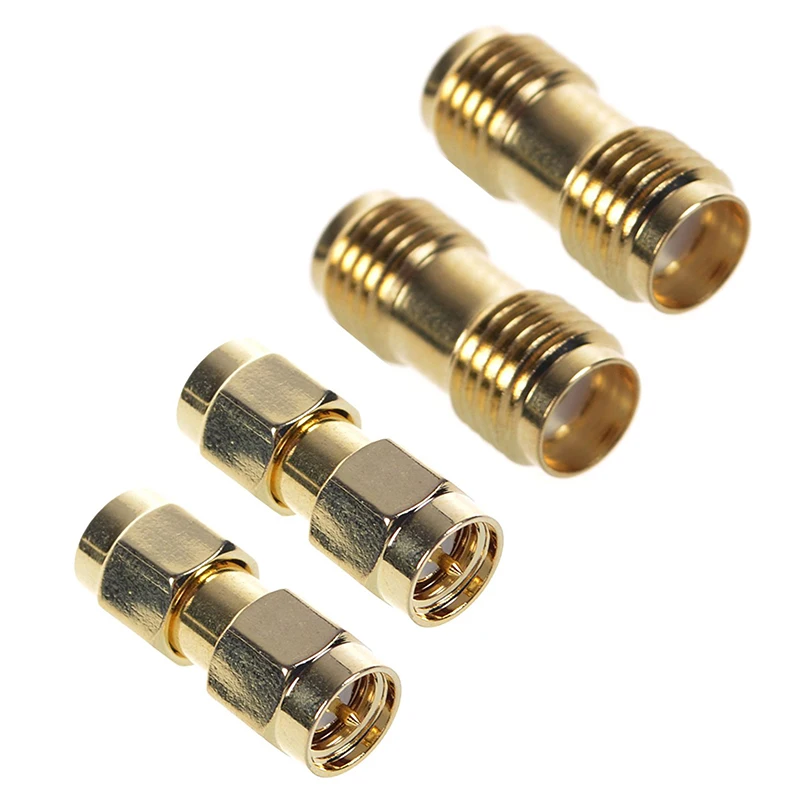 

2 Pcs SMA Male to SMA Male Plug+ 2 Pcs SMA Female to SMA Female Jack RF Coaxial Adapter Connector