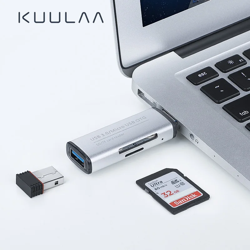 KUULAA все в одном устройство для чтения карт памяти MINI USB 2 0 OTG Micro SD/SDXC TF кардридер