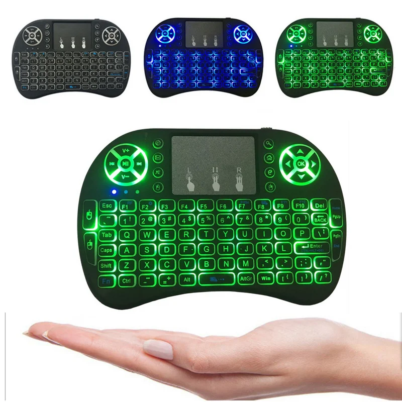 Мини клавиатура i8 Беспроводная с подсветкой 2 4 ГГц тачпад|Пульты ДУ| |
