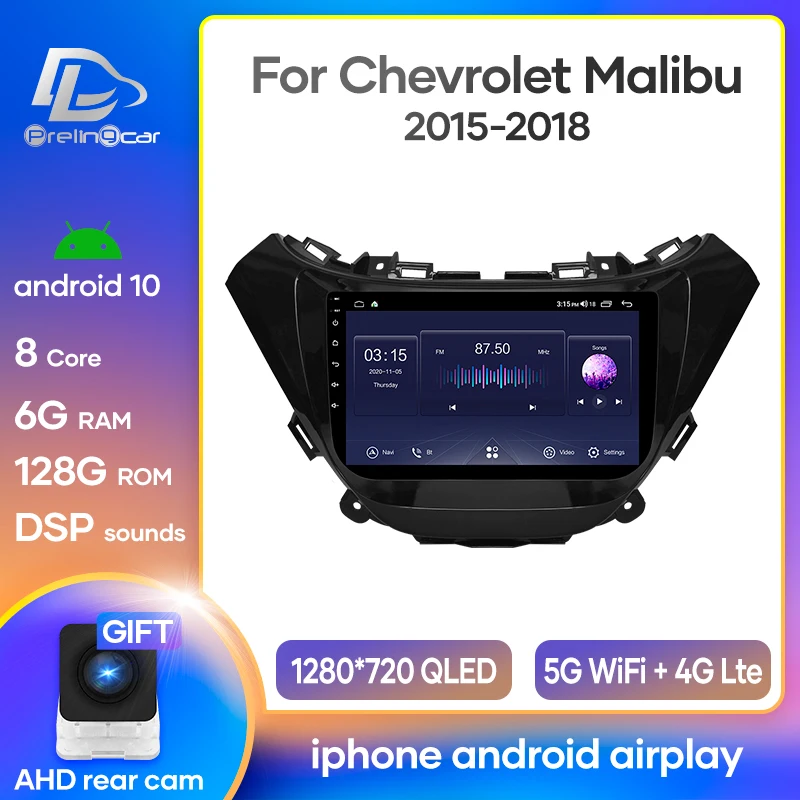 Система мультимедийная Автомобильная на Android 10 0 4G Lte GPS навигатор радио с IPS