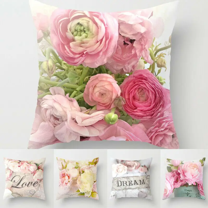 Оригинальный креативный чехол для подушки 45X45 с цветами диванные чехлы домашнего