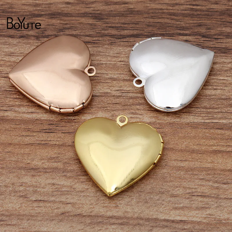 BoYuTe (10 шт./лот) металлический медальон 29*6 мм Сердце плавающий Кулон Diy ручной