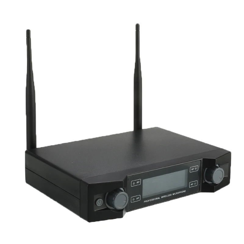2 канала LO-U02 2 ручные UHF частоты Динамический капсула беспроводной двойной ручной микрофон для караоке системы Вечерние