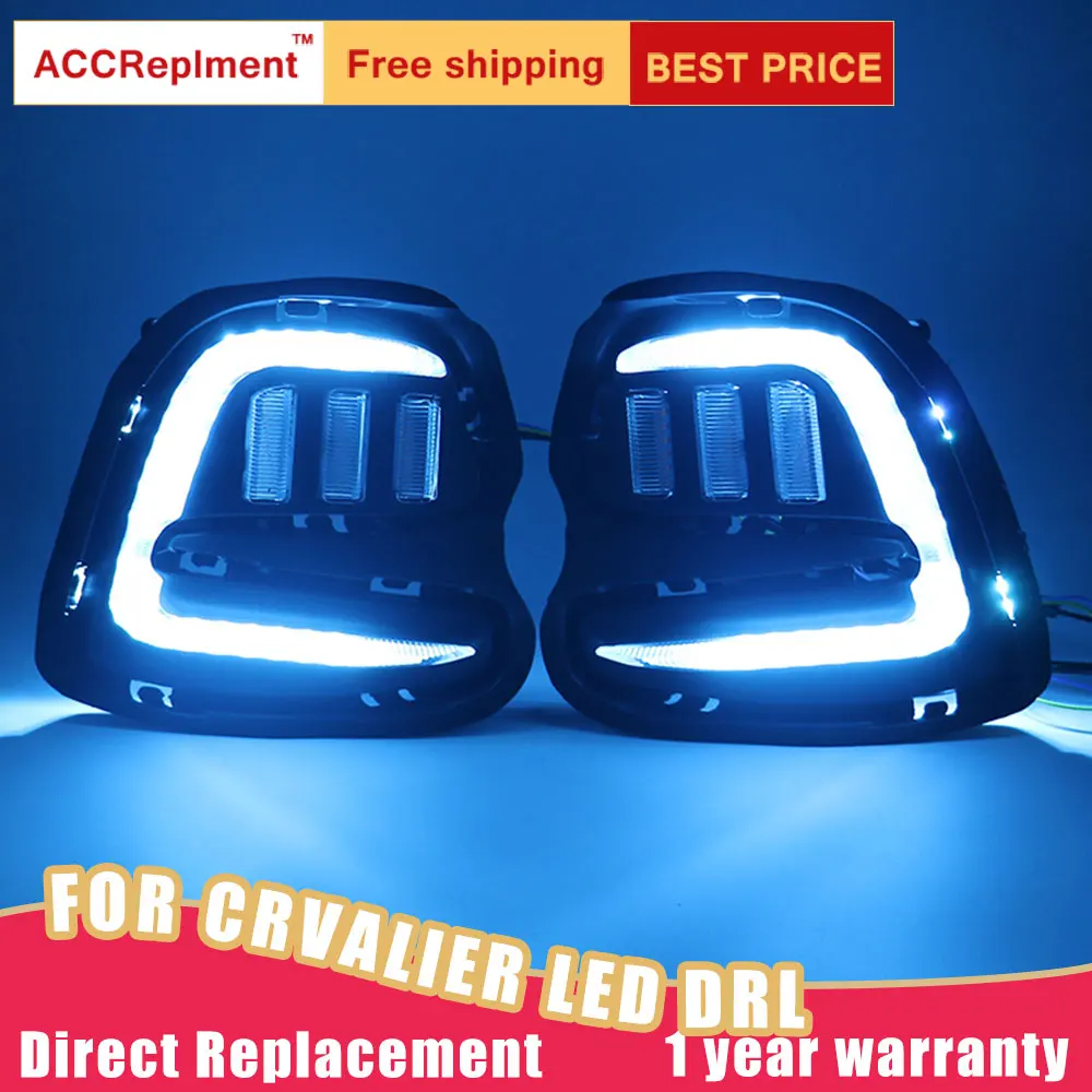 

LED Daytime Running Light For Chevrolet Crvalier 2017-2018 High brightness LED DRL guide LED Fog light With Turn Signal Light
