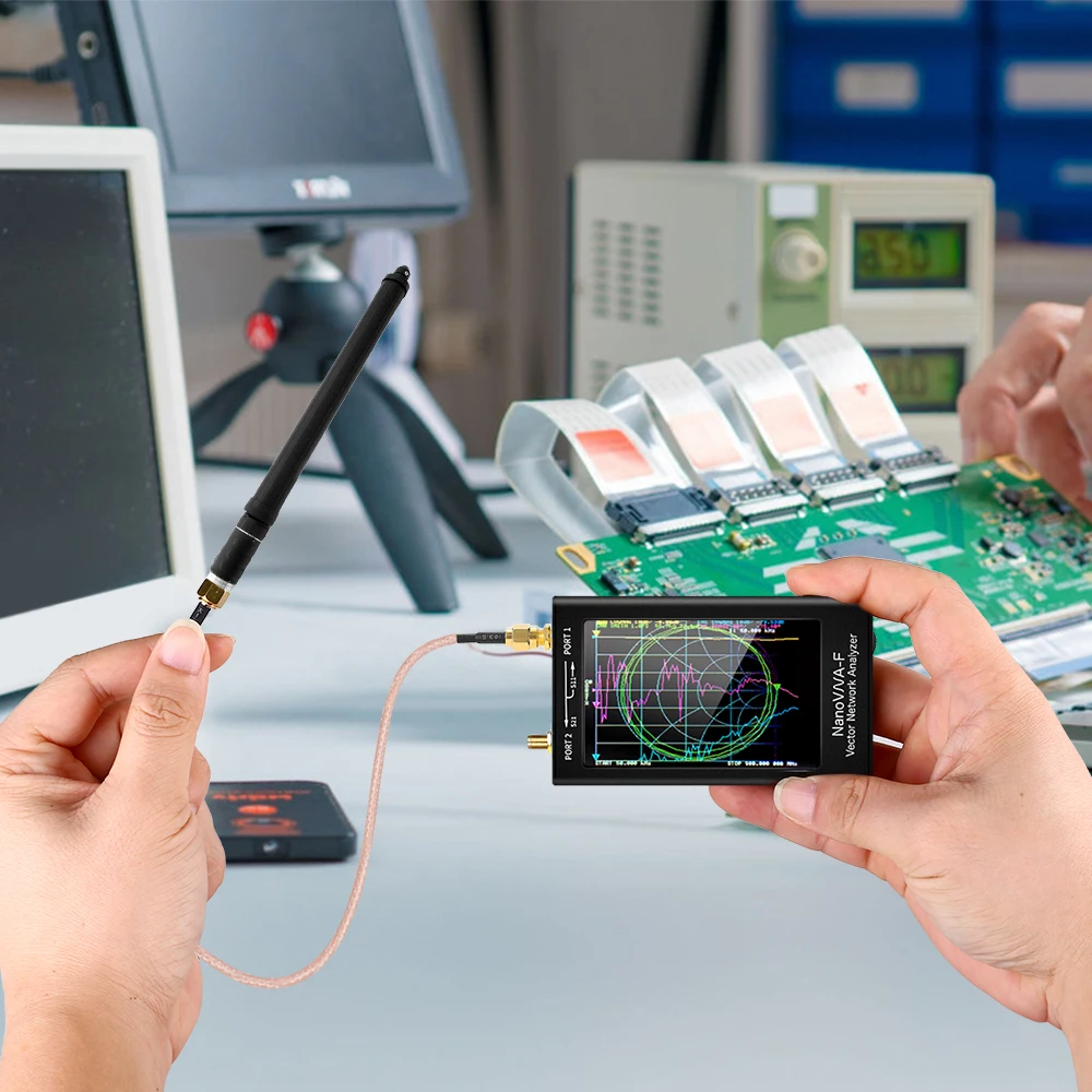 Анализатор антенн NanoVNA-F VNA SWR VHF UHF + 4 3 IPS LCD Векторный анализатор сети в