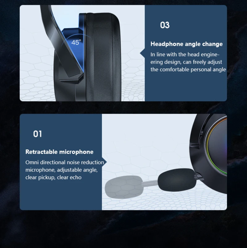 Gaming Headset Pc Usb 3.5Mm Wired For Xbox / PS4 Headsets With 50Mm Driver Surround Sound & Hd Microphone Computer Laptop | Электроника