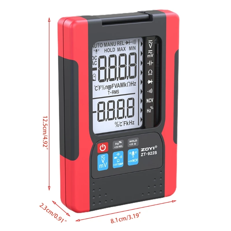 

Multi-function Multimeter Digital Voltage Current Tester Small Convenient Voltage Capacitance Meter Smart Multimetro Tester