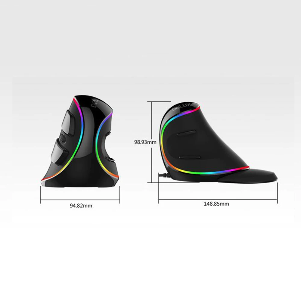 Delux Gamer Gaming T9X механическая клавиатура мышь комбинированная профессиональная Проводная клавиатура с одной рукой M618 Plus RGB вертикальная мышь