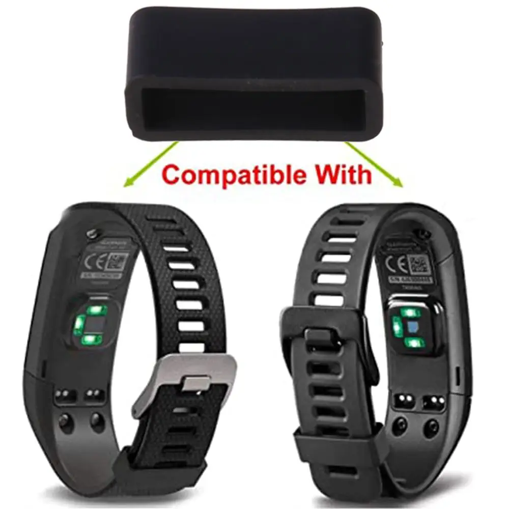 Универсальный силиконовый соединитель для ремня 18 мм запасной черный Garmin