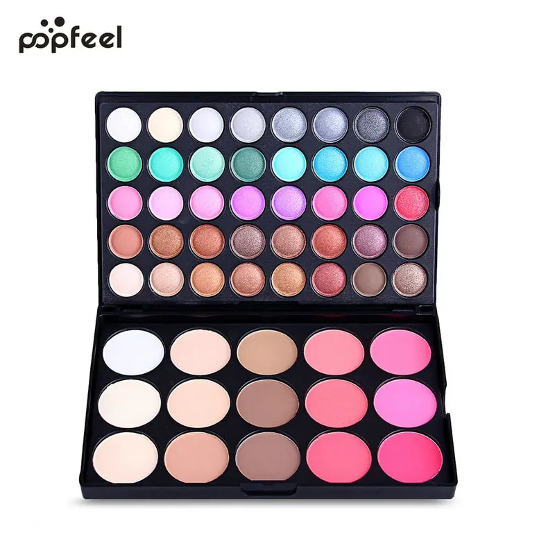 55 Цвет макияж Набор теней для век Палитра матовой Тени порошок водонепроницаемый