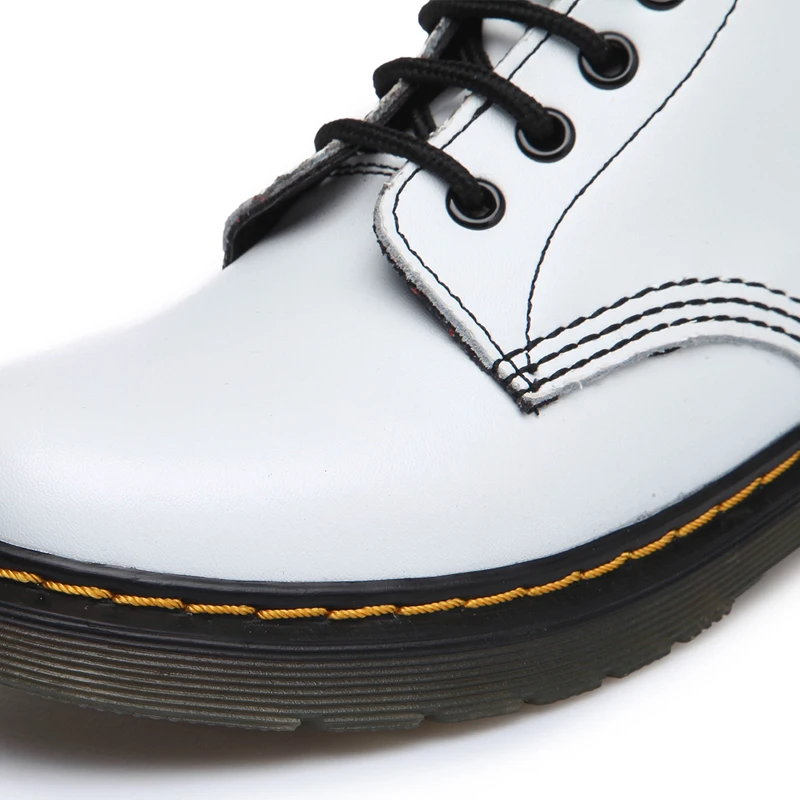 

Boots Autumn And Winter Motorcycle boots Flat Low-heeled England Martin boots women Genuine Leather Women's leather shoes Middle