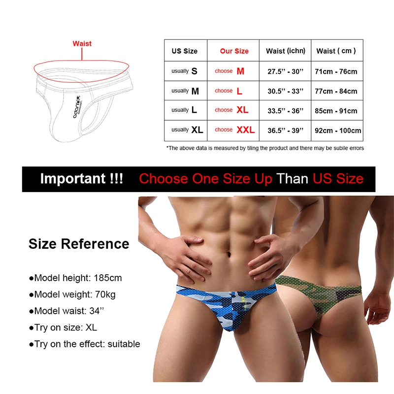 Мужские камуфляжные трусы стринги AD309311 черные трусы-Тонги сексуальное нижнее