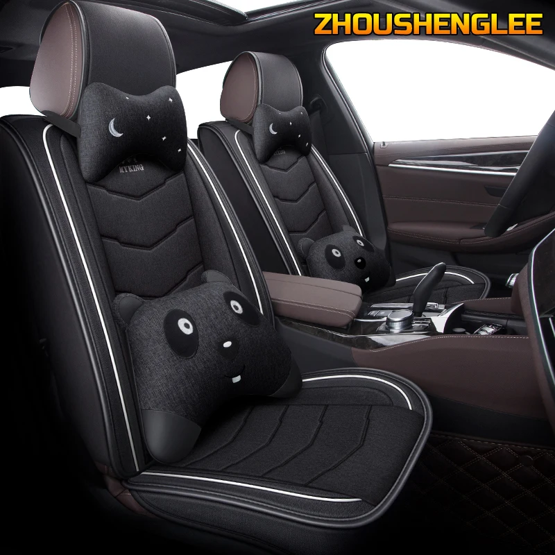 

ZHOUSHENGLEE car seat cover set for chrysler 300c land cruiser 100 suzuki jimny volvo v50 v70 v60 passat b3 seat cover cars