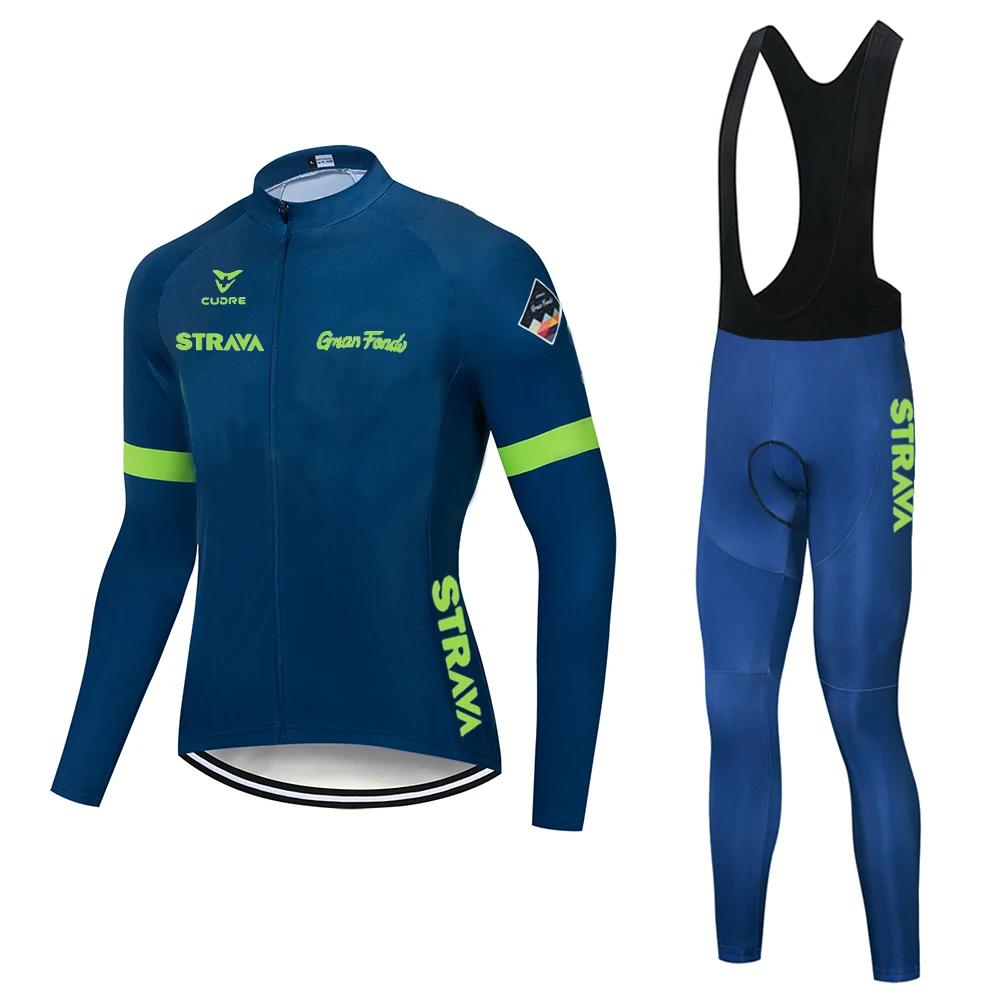 Новинка 2020 профессиональный комплект одежды STRAVA для велоспорта с длинным