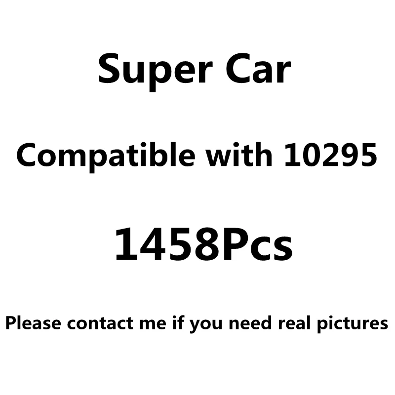 

В наличии высокотехнологичных 1458 шт. Белый Супер спортивный автомобиль совместим с 10295 гоночный автомобиль конструкторных блоков, Детские кубики, игрушки для детей, подарки для детей