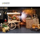 Laeacco винтажный дом корзина Бар деревянный бочонок чемодан стол фотографии фоны День Рождения фотография фоны фотозона реквизит
