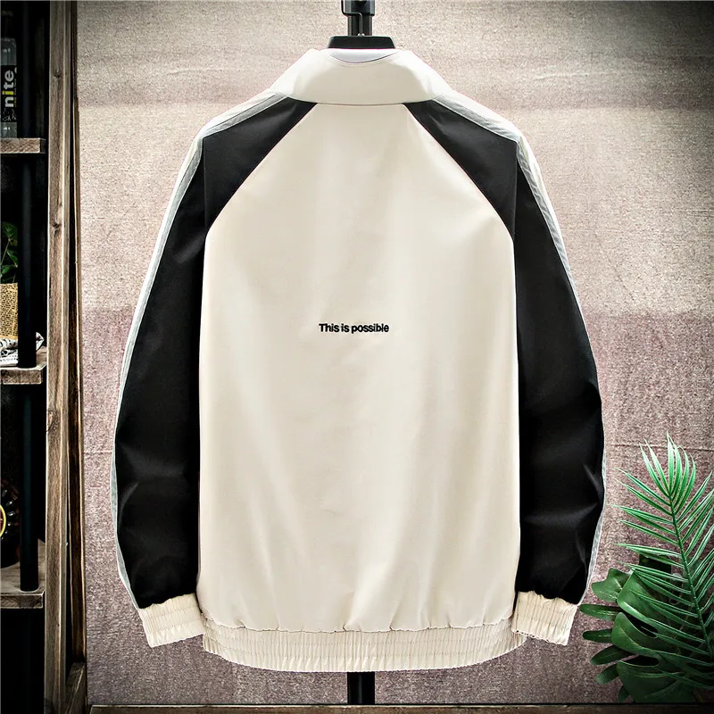 

Men's Coat Spring Autumn 2020 New Korean Version Hooded Casual Jacket Men Fashion Zipper Jackets Outwear Slim Fit Plus Size