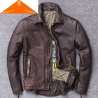 Куртка-бомбер мужская из натуральной коровьей кожи, осень-весна 2020, 100%