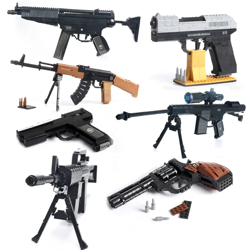 Снайперская винтовка SWAT AK47 набор строительных блоков Desert Eagle детская сборная