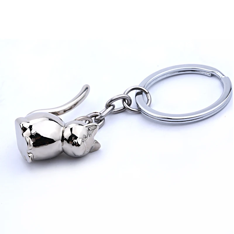 

3D cat keychain cute key ring for women kitten lucky cat key chain key holder mens car portachiavi chaveiro llaveros bag charm