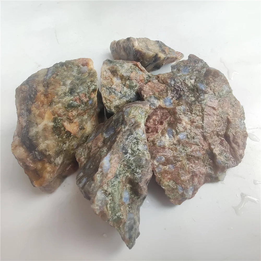 Натуральный глаукофан, образец, неотполированный Камень Неправильной Формы, восстанавливающий домашний декор