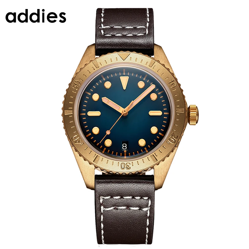 Роскошные мужские часы с бронзовым корпусом автоматические механические NH35