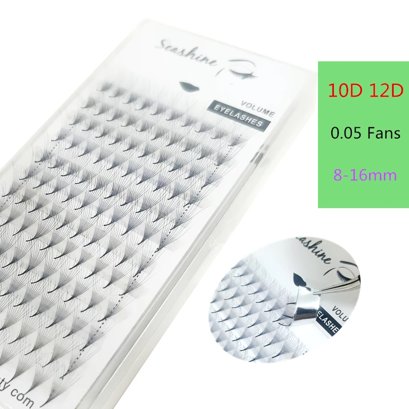 

Seashine Point Stem Premade Volume Fans Lash 10D/12D Pointy Base Russian Volume Fans Lash Eyelashe Extension For Makeup Beauty