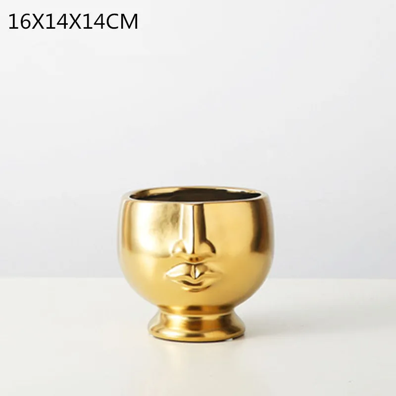Креативная абстракция, человеческое лицо, керамика, Art&Craft, цветочный горшок, кофейня, настольная сушеная Цветочная ваза, декор X3568