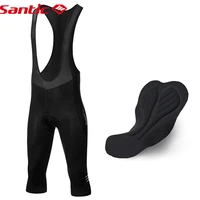 santic men cycling bib shorts summer cycle overalls cycling cropped pants black breathable sponge cushion mtb blike pants