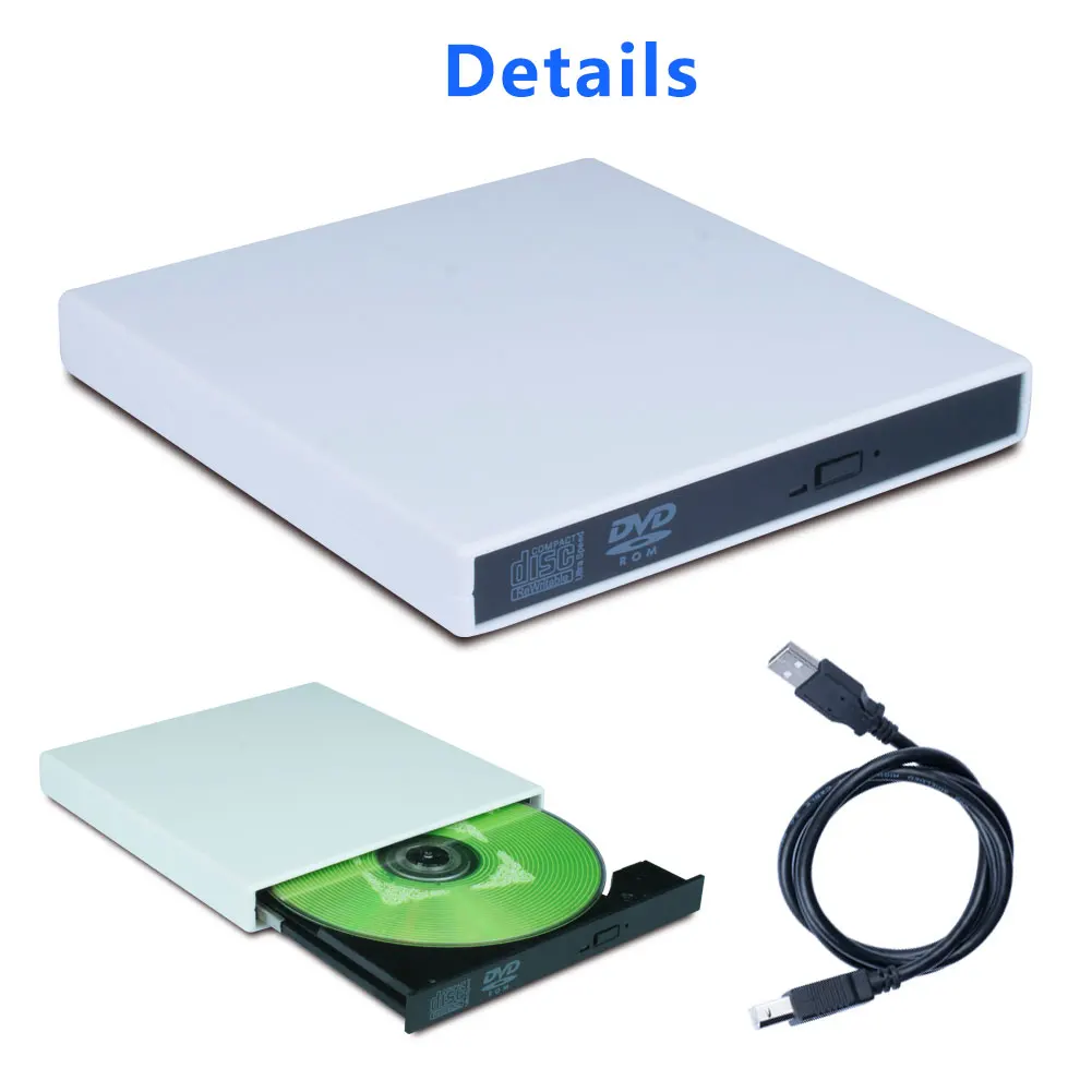 2021 универсальный портативный внешний DVD/CD проигрыватель USB 2 0 Для IMac Mac Book Air Pro