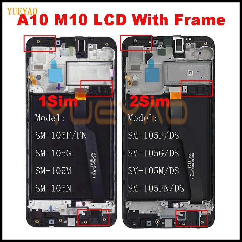 Для Samsung Galaxy A10 A105 A105F SM ЖК дисплей экран Digitizer Замена в сборе для Сань Син M10 M105F