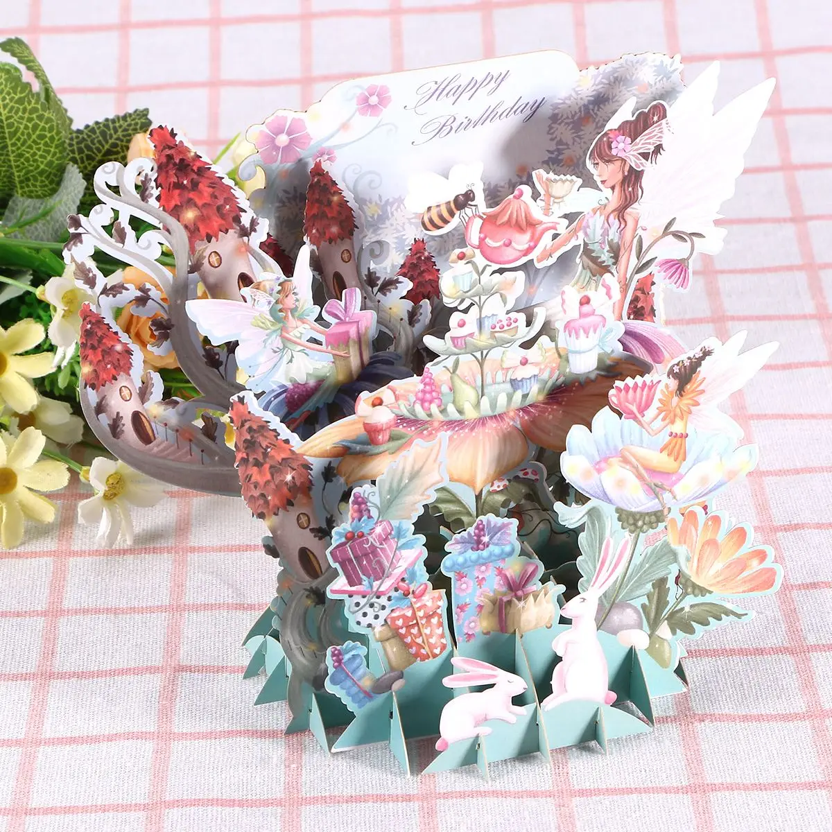 NICEXMAS 3D всплывающая открытка красивые нежные бумажные открытки на день рождения
