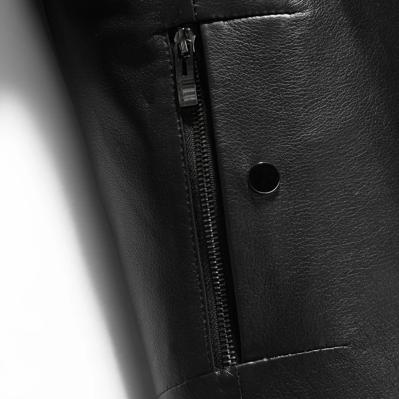 2019 зимняя новая куртка из овчины с воротником меха енота для мужчин подкладкой