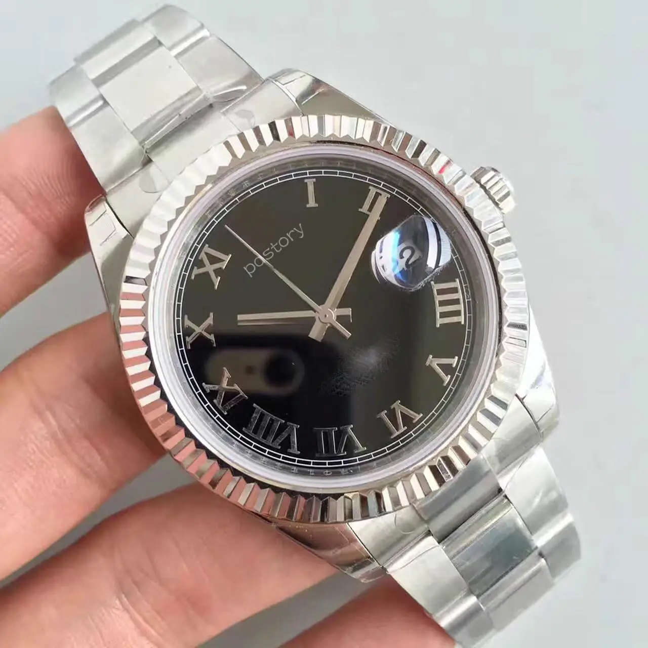 

Часы наручные мужские механические, Роскошные водонепроницаемые с автоподзаводом и сапфировым стеклом из нержавеющей стали