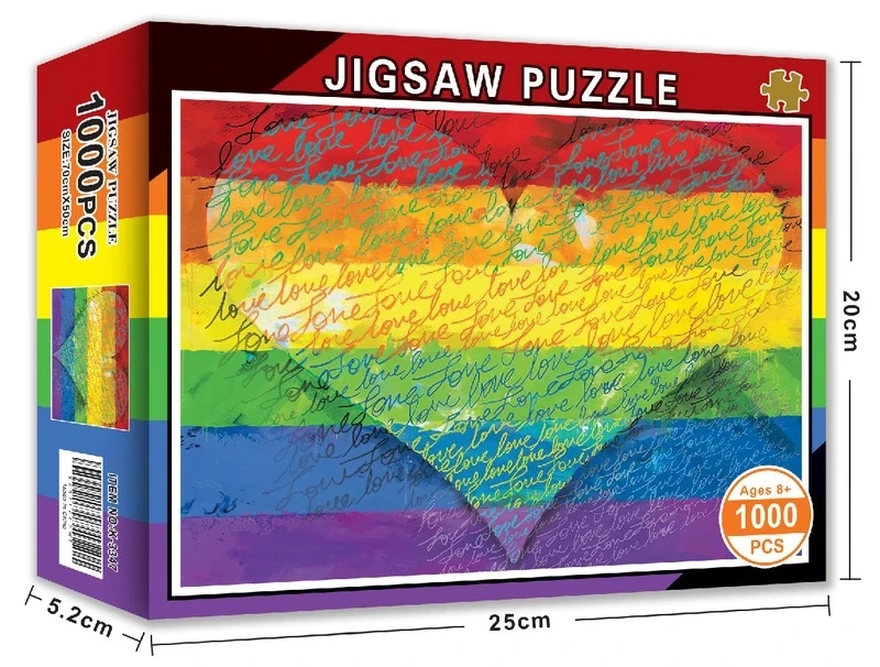 

1000pcs Jigsaws Love and pride Scenery Photo for Family Game Children Adult Relief Stress Toy Hotel Room Decoration