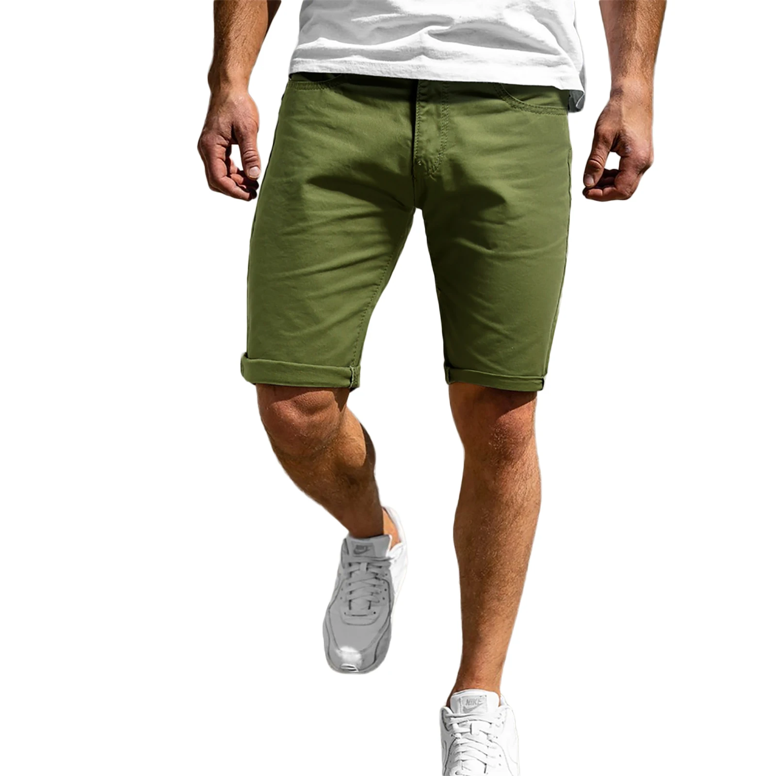 Мужские повседневные шорты с карманами мужские однотонные бриджи для