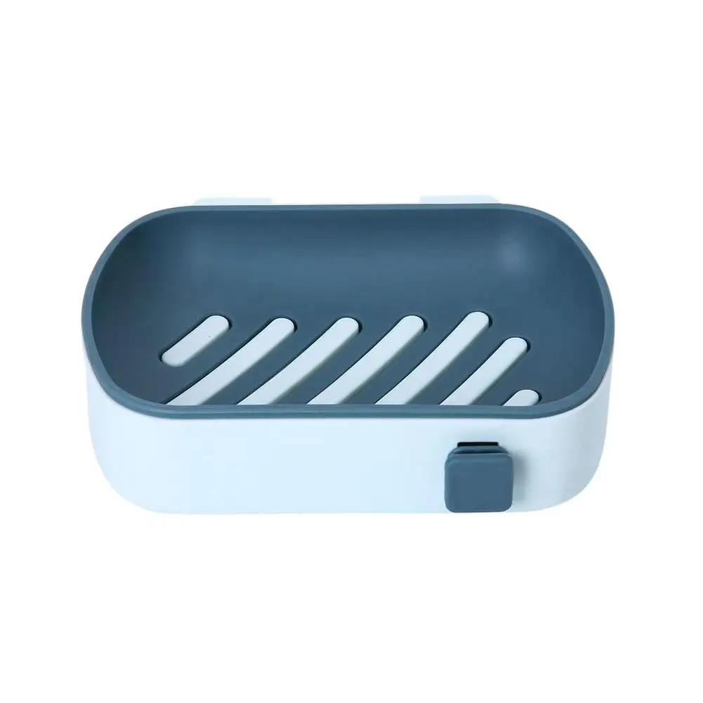 

Soap Dishes Drain Wall Mounted Soap Holder Hanging Rack PP Double Drain Soup Holder Saver For Kitchen Bathroom Organizer